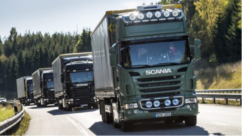 Supermarkten geïnteresseerd in truck platooning