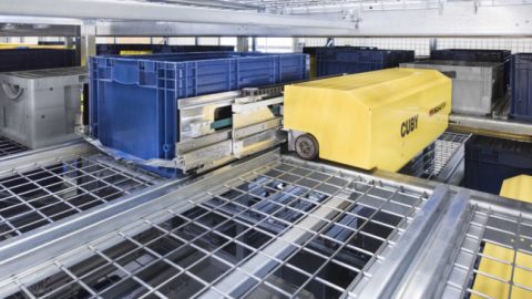 SSI Schäfer demonstreert shuttlesysteem Cuby op ICT & Logistiek