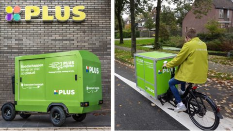 PLUS gaat boodschappen groen bezorgen