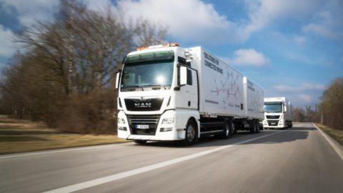 DB Schenker en MAN gaan platooning in de praktijk testen